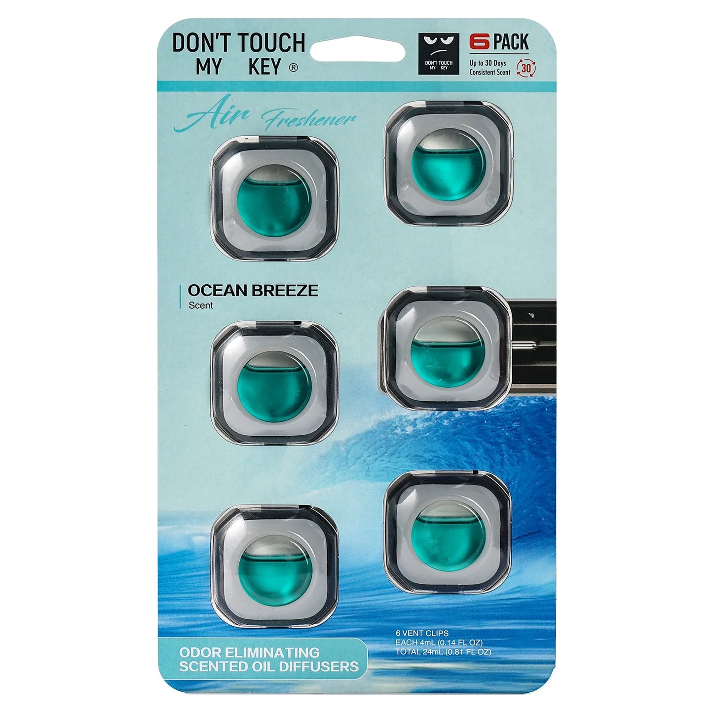 Car Air Freshener Vent Clip Set — 6 Pack Essential Oil Diffuser