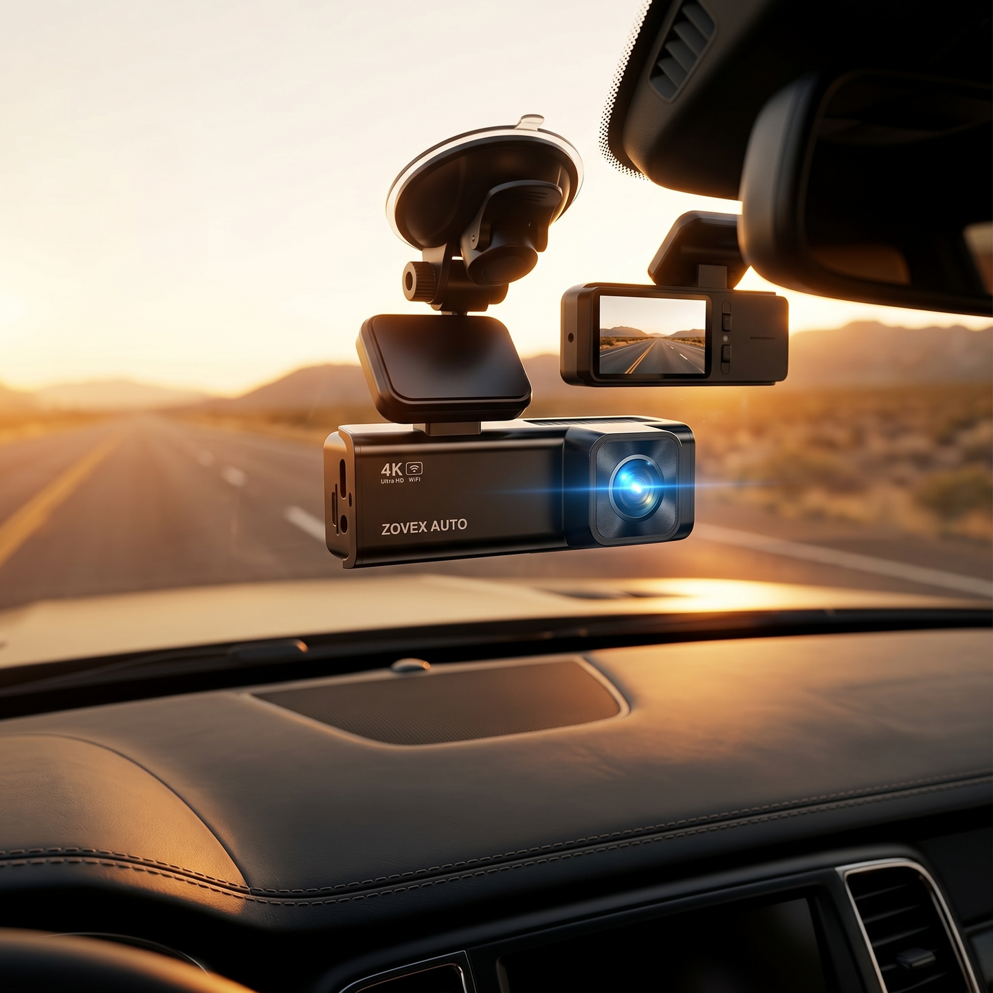 Dash Cam for Car 4K — Front & Rear Night Vision WiFi 24H Parking Mode | Zovex Auto