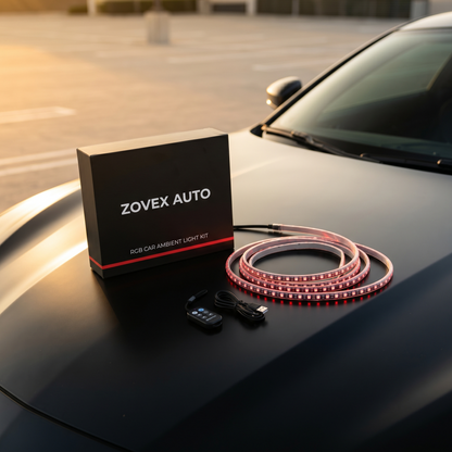 Car Interior LED Ambient Light Kit — RGB App Control, Music Sync | Zovex Auto